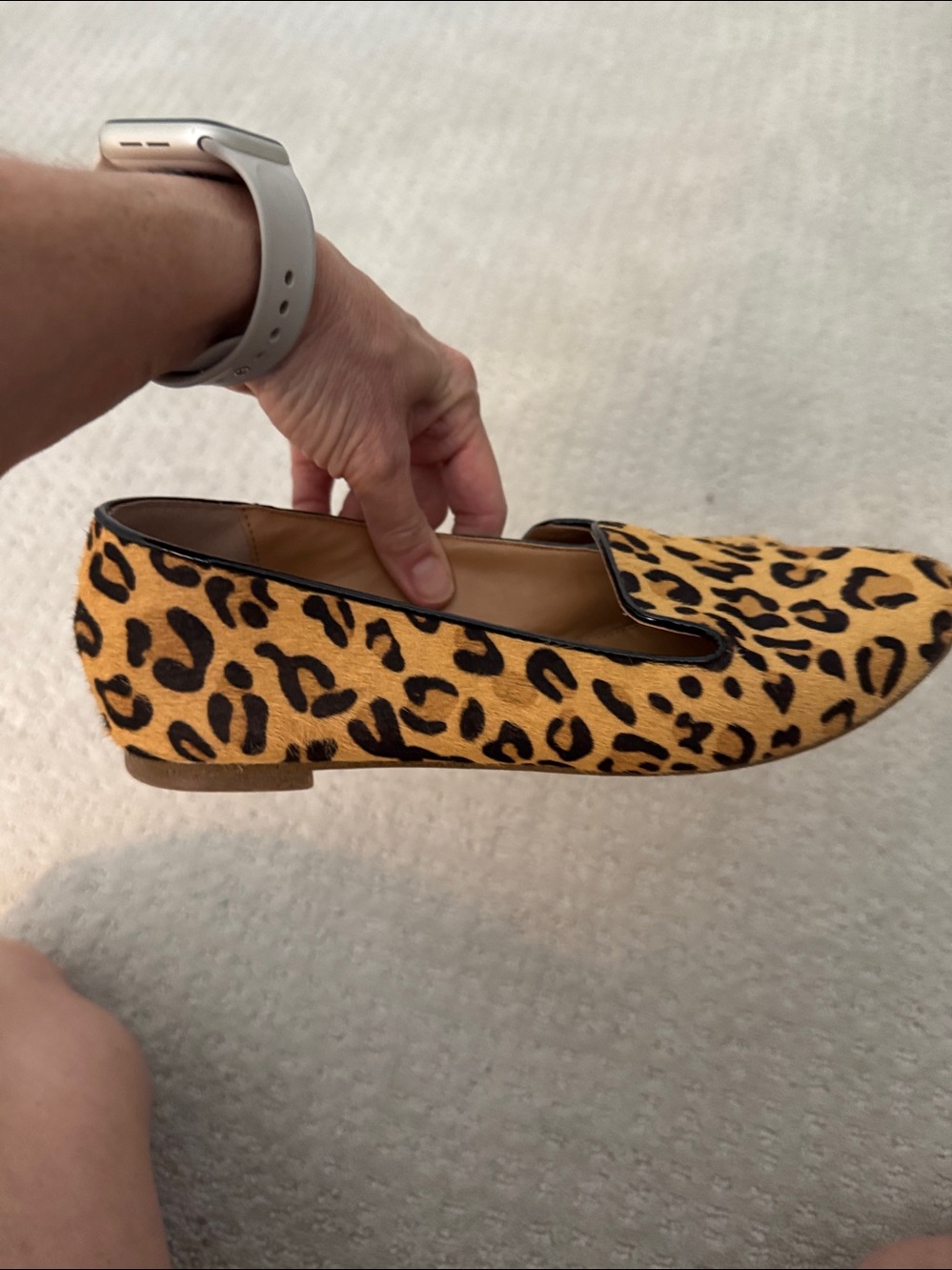J Crew Leopard Print pony Hair Flats - Picture 4 of 5